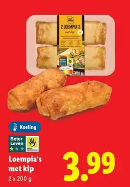 Lidl Loempia's met kip aanbieding