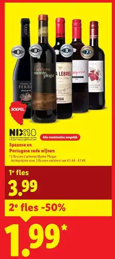 Lidl Spaanse en Portugese rode wijnen aanbieding