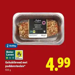 Lidl Gehaktbrood met paddenstoelen aanbieding