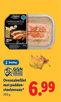 Lidl Ovenzalmfilet met padden stoelensaus aanbieding
