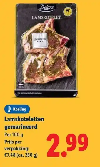 Lidl Lamskoteletten gemarineerd aanbieding