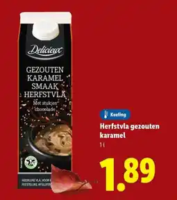 Lidl Herfstvla gezouten karamel aanbieding