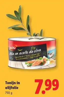 Lidl Tonijn in olijfolie aanbieding