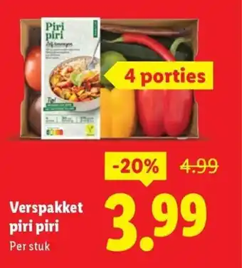 Lidl Verspakket piri piri aanbieding