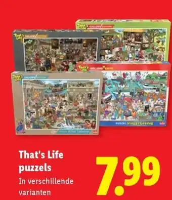 Lidl That's Life puzzels aanbieding