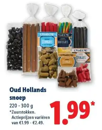Lidl Oud Hollands snoep aanbieding
