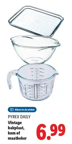 Lidl Pyrex daily Vintage bakplaat kom of maatbeker aanbieding