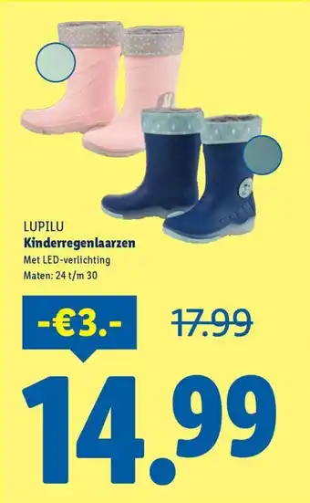 Lidl Lupilu Kinderregenlaarzen aanbieding