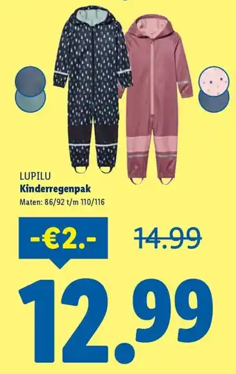 Lidl Lupilu Kinderregenpak aanbieding