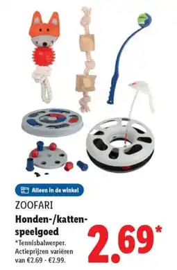 Lidl Zoofari Honden katten speelgoed aanbieding