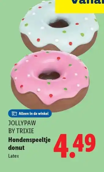Lidl Jollypaw by trixieHondenspeeltje donut aanbieding