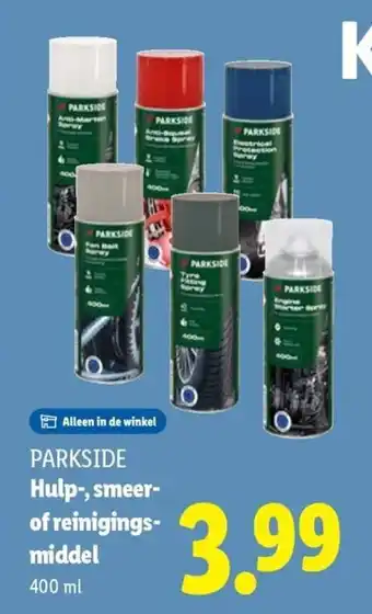 Lidl Parkside Hulp smeer of reinigings middel aanbieding