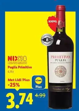 Lidl Puglia Primitivo aanbieding