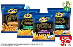 Dekamarkt Aviko supercrunch, wavy blends, skinny fries of grip 'n dip aanbieding