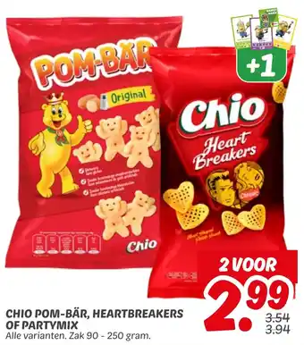 Dekamarkt Chio pom bär, heartbreakers of partymix aanbieding
