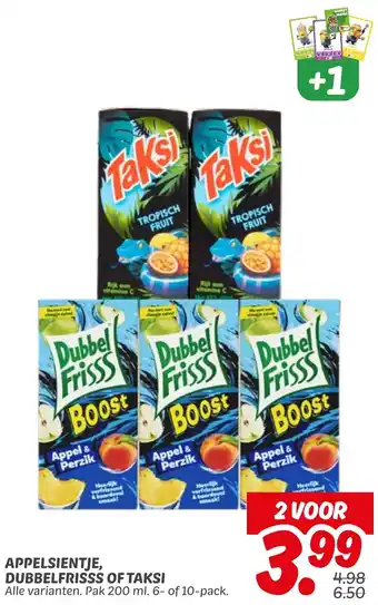 Dekamarkt Appelsientje, dubbelfrisss of taksi aanbieding