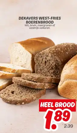 Dekamarkt Dekavers west fries boerenbrood aanbieding