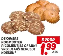 Dekamarkt Dekavers roomboter picolientjes of mini speculaas gevulde koeken aanbieding