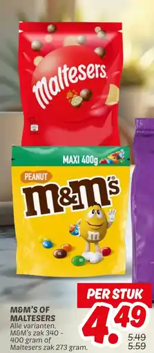 Dekamarkt M&m's of maltesers aanbieding