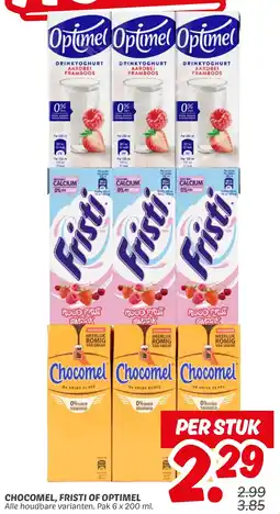 Dekamarkt Chocomel, fristi of optimel aanbieding
