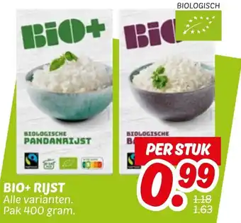 Dekamarkt Bio+ rijst aanbieding