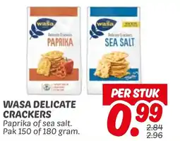 Dekamarkt Wasa delicate crackers aanbieding