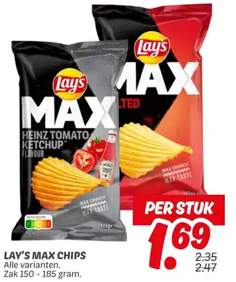 Dekamarkt Lay's max chips aanbieding