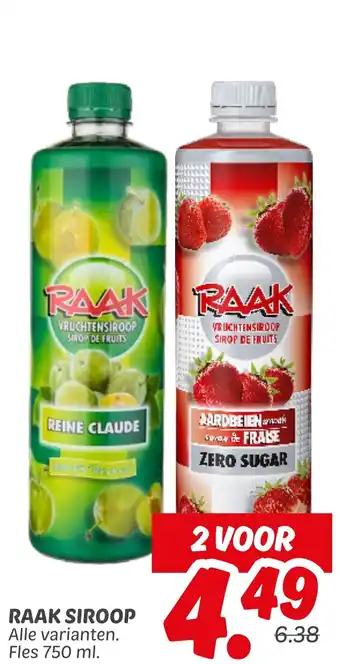 Dekamarkt Raak siroop aanbieding