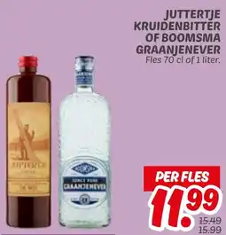 Dekamarkt Juttertje kruidenbitter of boomsma graanjenever aanbieding