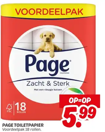Dekamarkt Page toiletpapier aanbieding