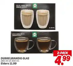 Dekamarkt Dubbelwandig glas aanbieding