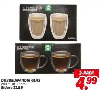 Dekamarkt Dubbelwandig glas aanbieding