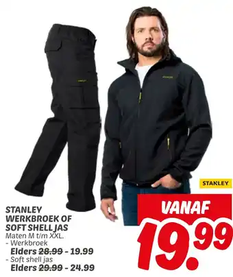 Dekamarkt Stanley werkbroek of soft shell jas aanbieding