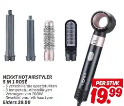 Dekamarkt Nexxt hot airstyler 5 in 1 rosé aanbieding