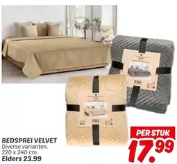 Dekamarkt Bedsprei velvet aanbieding