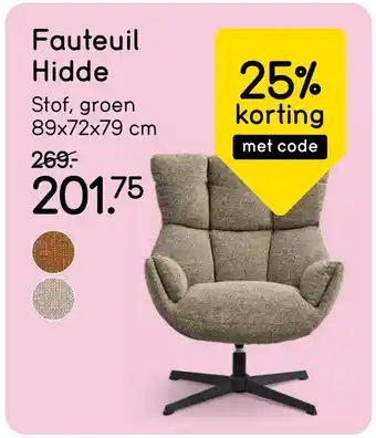 Leen Bakker Fauteuil Hidde aanbieding