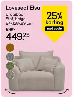 Leen Bakker Loveseat Elsa aanbieding