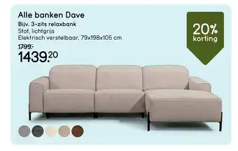 Leen Bakker Alle banken Dave aanbieding