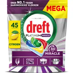 Albert Heijn Dreft Platinum miracle mega vaatwastabletten aanbieding