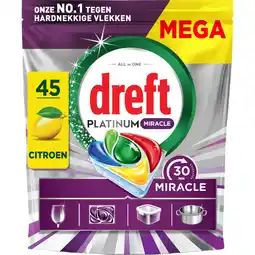 Albert Heijn Dreft Platinum miracle mega vaatwastabletten aanbieding