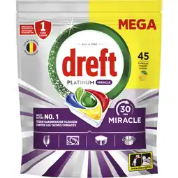 Albert Heijn Dreft Platinum miracle mega vaatwastabletten aanbieding