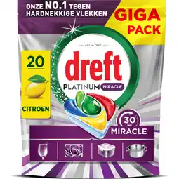 Albert Heijn Dreft Platinum miracle vaatwastabletten aanbieding