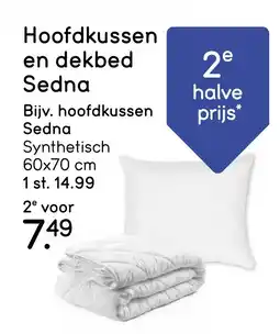 Leen Bakker Hoofdkussen en dekbed Sedna aanbieding