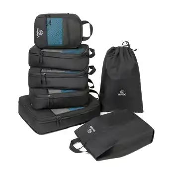 ANWB NovaQ Packing Cubes met Compressierits Zwart aanbieding