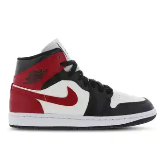 Foot Locker Jordan 1 Mid Sneakers Dames - Wit - Maat 38 - Polyester aanbieding
