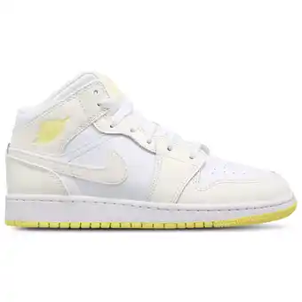 Foot Locker Jordan 1 Mid Kindersneakers - Wit - Maat 36 - Textil, Leer aanbieding
