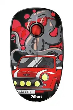 Bol.com Trust Sketch - Stille Draadloze Muis - Rood aanbieding