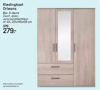 Leen Bakker Kledingkast Orleans aanbieding