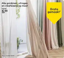 Leen Bakker Alle gordijnen, vitrages en inbetweens op maat aanbieding