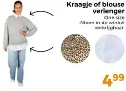 Trekpleister Kraagje of blouse verlenger aanbieding